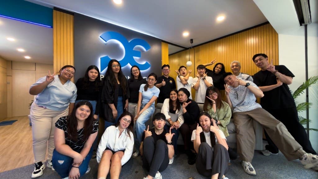 Person Edge team group photo in the studio