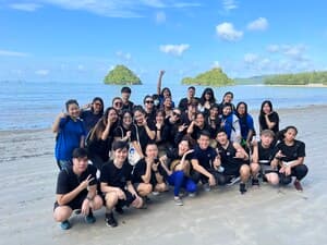 Team at beach